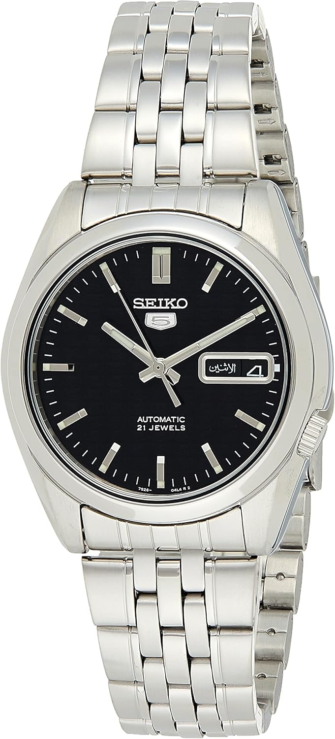 Seiko Men’s Stylish Black Dial Watch