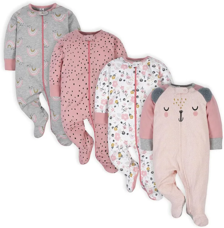 Gerber Baby Girls’ Cute and Comfy Footies